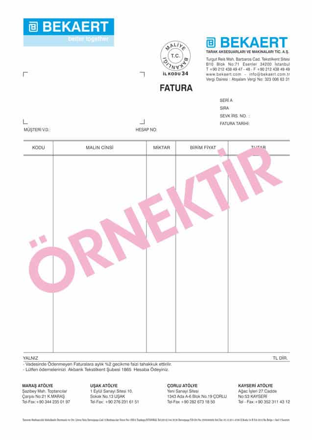 fatura basimi 1 - Pendik Fatura Basımı