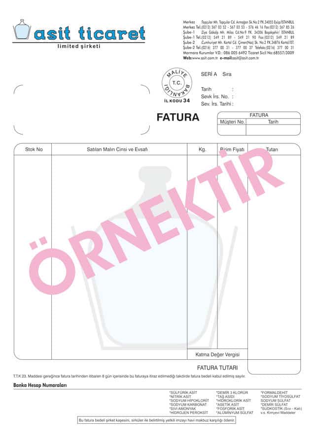 fatura basimi 10 - Silivri Fatura Basımı