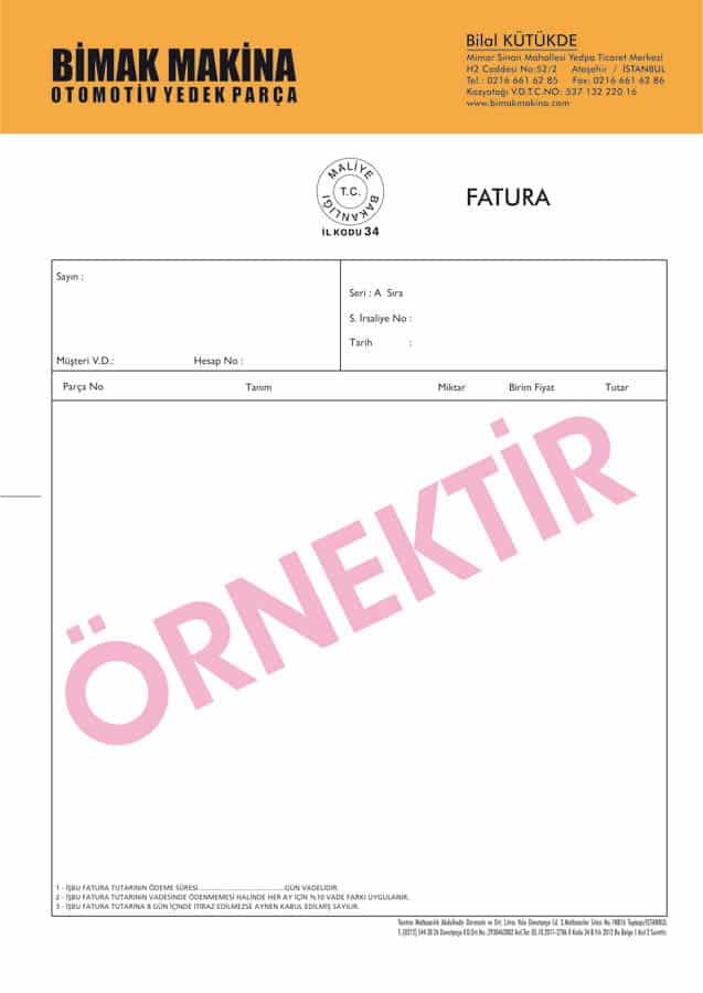 fatura basimi 5 - Bahçelievler Fatura Basımı