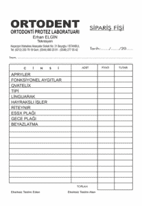 ORTODENT SİPARİŞ FİŞİ 1 207x300 - ORTODENT SİPARİŞ FİŞİ